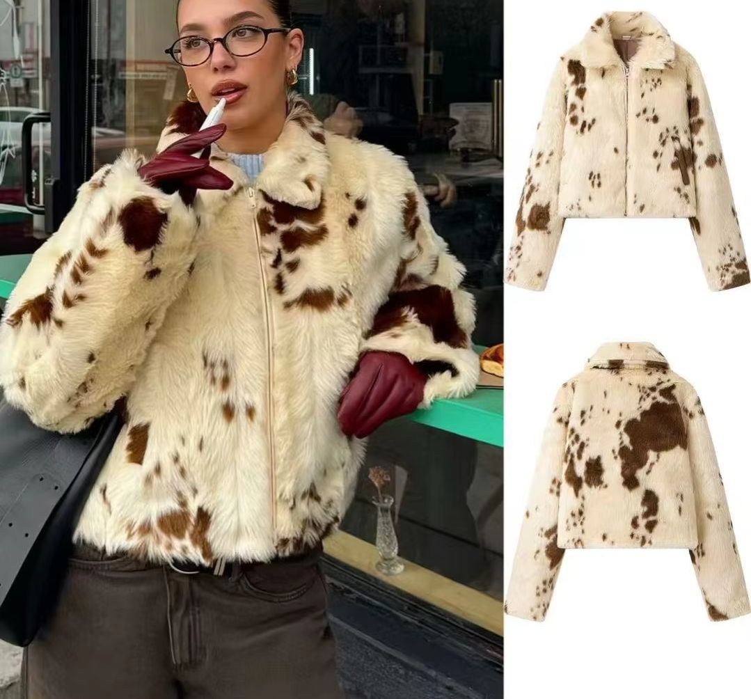 Streetwear Brands 2026 - BB Chic Street Girls Koeienprint Bontjas
